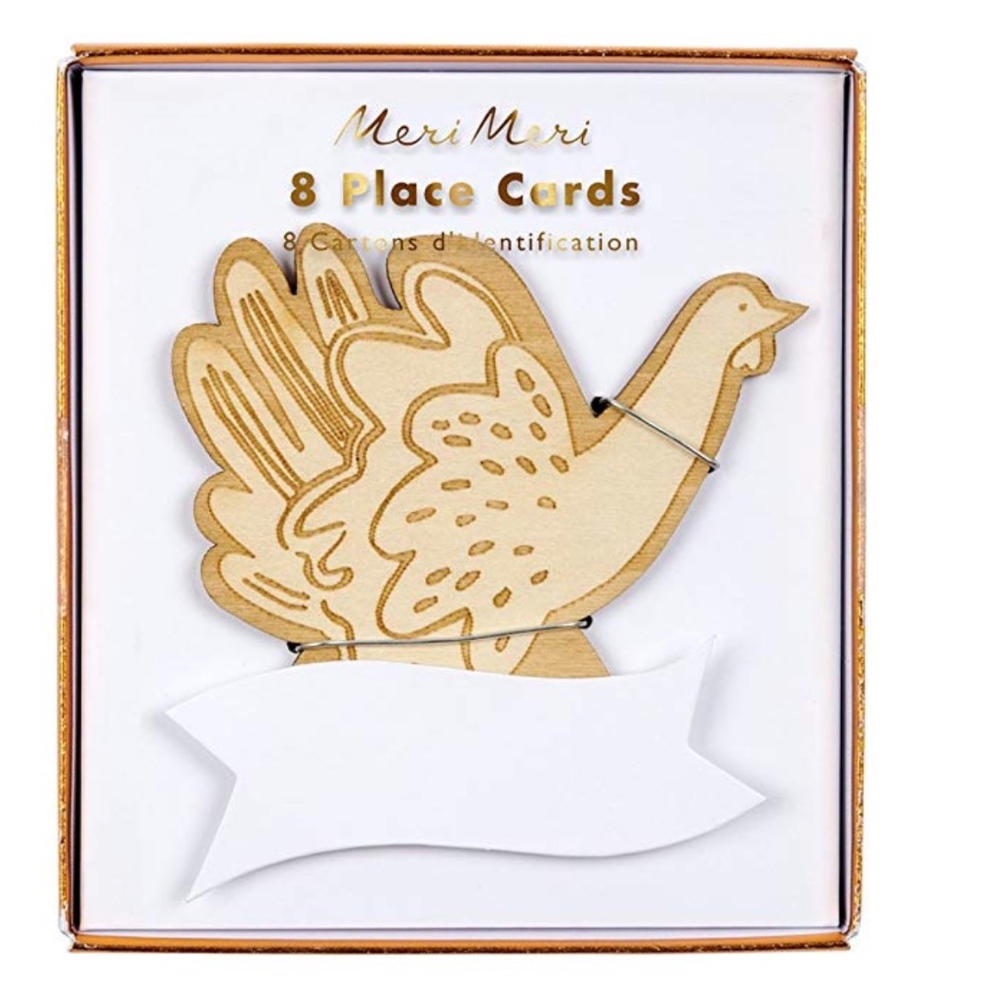 Meri Meri Wooden Turkey Thanksgiving Place Cards …